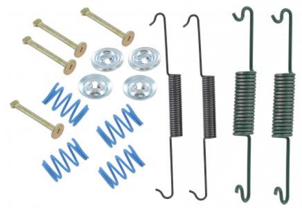 Brake shoe mounting kit front, included tension springs  Beetle 10.1957 and later except 1302 and 1303 Karmann Ghia 10.1957 and later