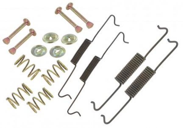 Brake shoe mounting kit front, included tension springs