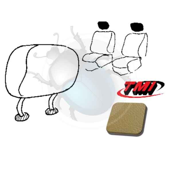HEADREST COVERS Sitzbezüge saddle Kopfstützen VW Käfer 8.76 - Ende der Baureihe Fahrer Beifahrersitz Bezug Rücksitzbankbezug #90 smooth leatherette
