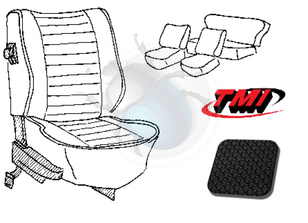 VW Bus T2 Sitzbezüge für Fahrer- und Beifahrersitz 8.73-7.76