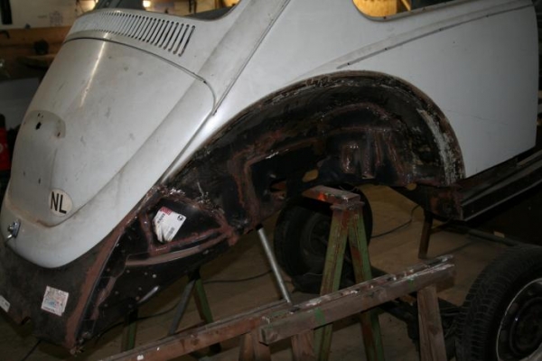 Stoßstangenhalteblech, Endspitze VW Käfer hinten rechts 1949 - 7.67