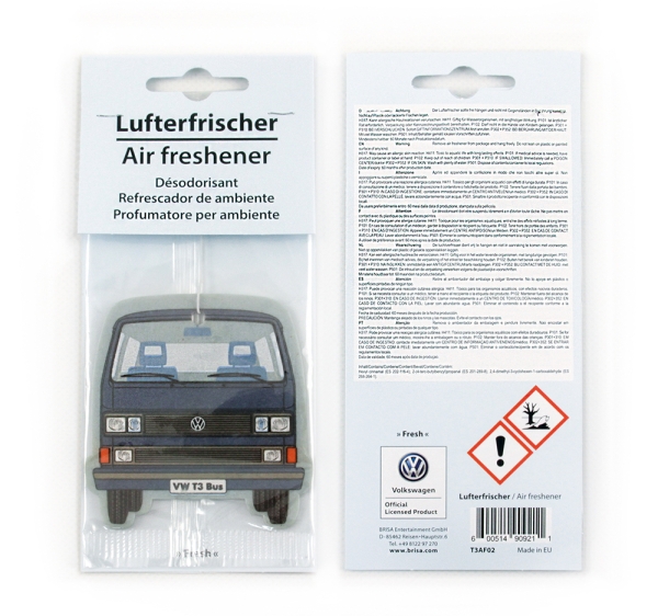 VW T3 Bus Bulli Lufterfrischer Auto Duftbaum Wunderbaum Auto VW Bus VW T3 BUS LUFTERFRISCHER - FRESH/BLAU