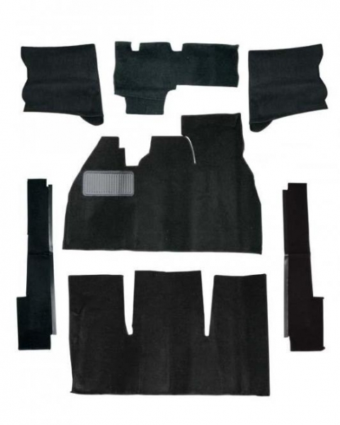 Teppichsatz schwarz Teppich VW Käfer 8.68-7.72 Innenausstattung Fußraum Teppich