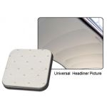Headliner perforated vinyl without sliding roof deluxe Off White Beetle 8.1967 until 7.1972 sedan (6 bows)