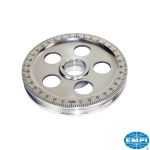 Standard-size-degree-crankshaft-pulley-with-timing-marks-black-numbers-aluminium-polished-VW-Käfer-00-9114-0