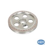 Standard-size-degree-crankshaft-pulley-with-timing-marks-red-numbers-aluminium-polished-VW-Käfer-00-8915-0