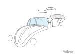 Windshield-clear-VW Käfer-113845101D