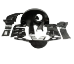 Black doghouse shroud with heater until 1970 engine SET