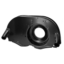 Black doghouse shroud with heater-VW-Bus-T2-Typ1-Doppelkanal