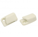 Sun visor clips cloud white (per pair) Beetle 1966 (VIN 117 408 151) and later Karmann Ghia 8.1967 and later Type 3 1966 (VIN 317 080 001) and later