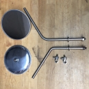 Mirror Mirror round wiht mirror arm SET stainless steel  211 857 513 + 211 857 545
