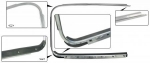 Door window scraper with molding right Beetle 10.1952 until 7.1964 sedan