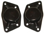 Spring plate caps black (Per Pair)