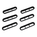 VW Käfer Himmel Zwangsentlüftungsblenden, innen, schwarz set 6  Stück Blende für Zwangsentlüftung neben Heckscheibe vergl. 311819465A Headlining vent grills white - Kopie