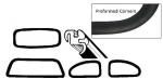 Window seal kit with molding groove (4 pieces) Beetle sedan Beetle sedan 1303