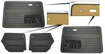 Door and rear panels black vinyl (4-part) Beetle convertible 8.1966 until 7.1972